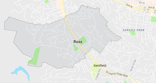 Map of Ross, CA