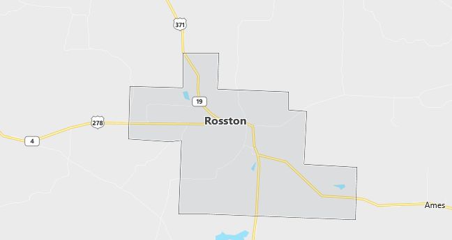 Map of Rosston, AR