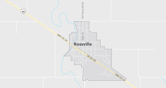 Map of Rossville, KS