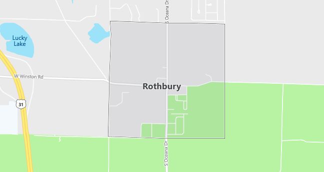 Map of Rothbury, MI