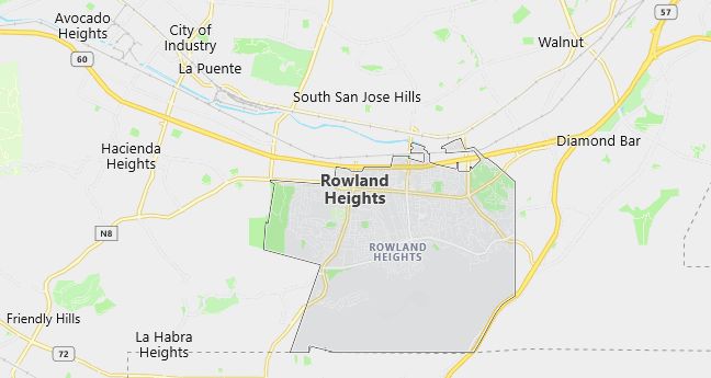 Map of Rowland Heights, CA