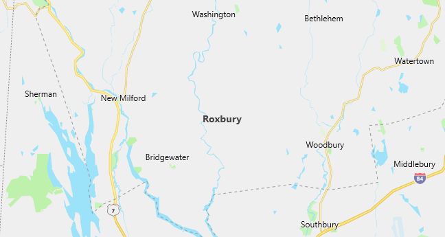 Map of Roxbury, CT