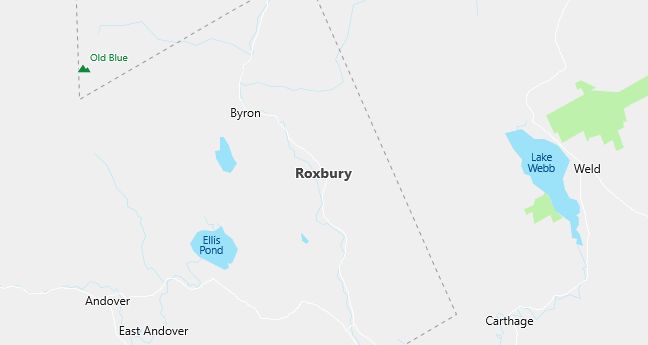 Map of Roxbury, ME