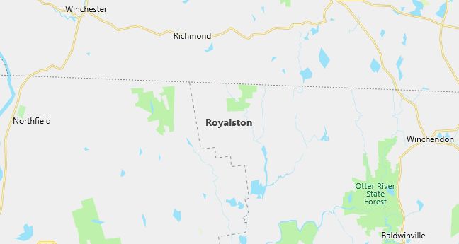 Map of Royalston, MA