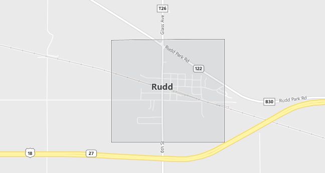 Map of Rudd, IA