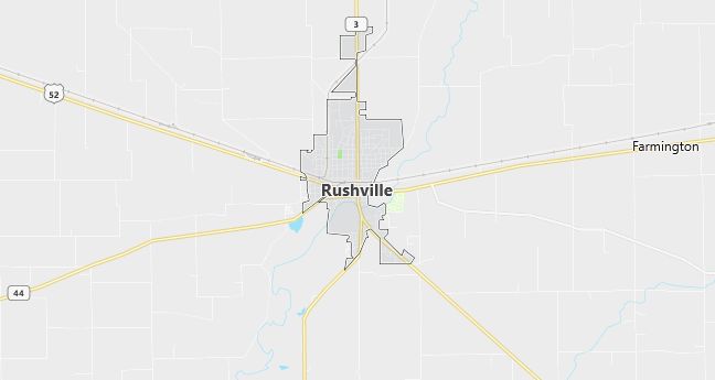 Map of Rushville, IN