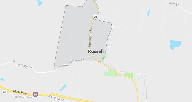 Map of Russell, MA