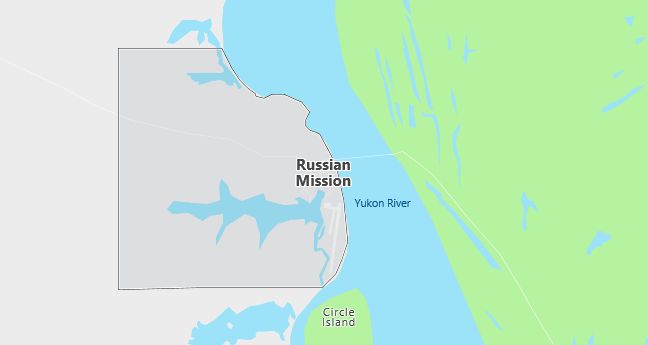 Map of Russian Mission, AK