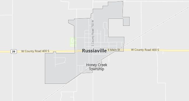 Map of Russiaville, IN