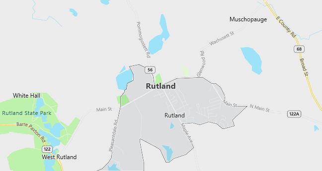 Map of Rutland, MA