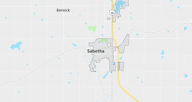 Map of Sabetha, KS