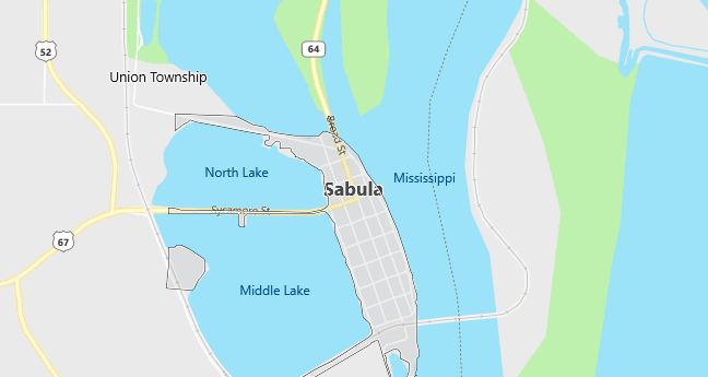 Map of Sabula, IA