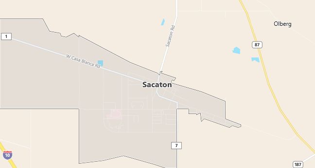 Map of Sacaton, AZ