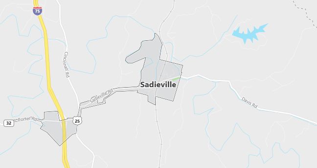 Map of Sadieville, KY