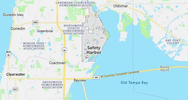 Map of Safety Harbor, FL