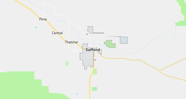 Map of Safford, AZ