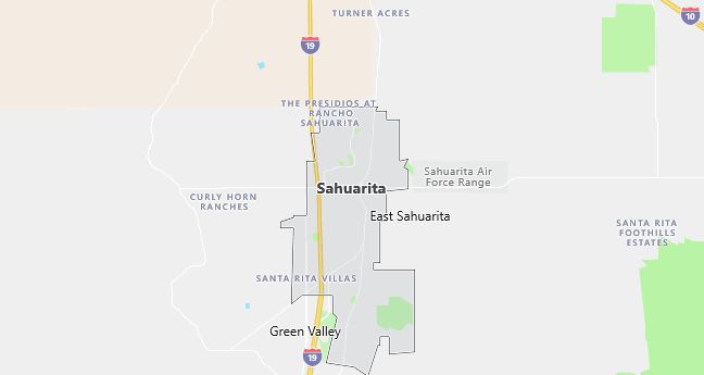 Map of Sahuarita, AZ