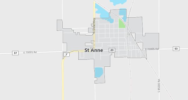 Map of Saint Anne, IL