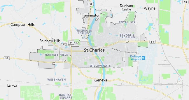 Map of Saint Charles, IL