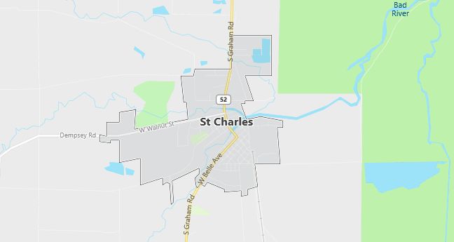 Map of Saint Charles, MI