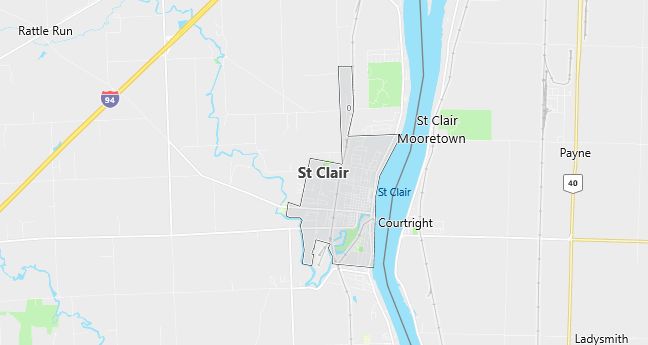 Map of Saint Clair, MI