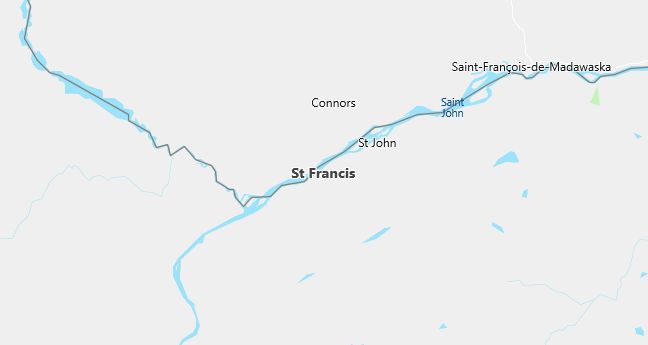 Map of Saint Francis, ME