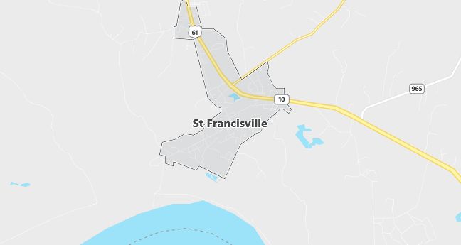 Map of Saint Francisville, LA