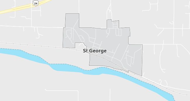 Map of Saint George, KS