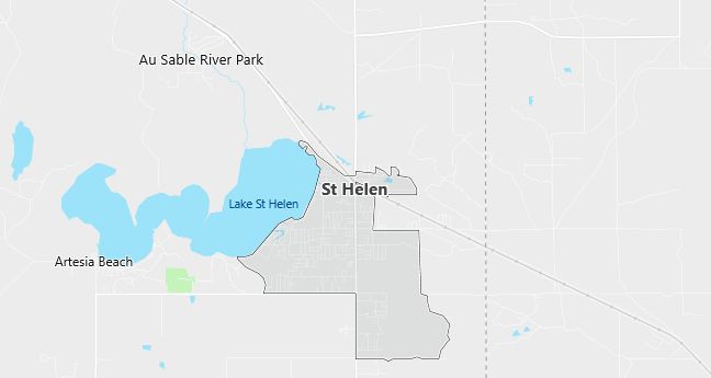 Map of Saint Helen, MI