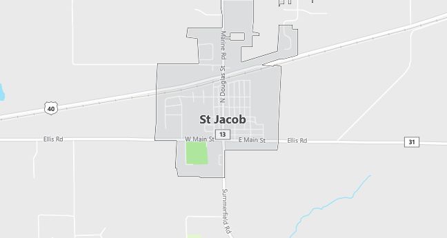 Map of Saint Jacob, IL