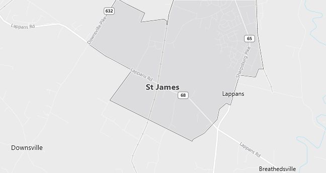 Map of Saint James, MD