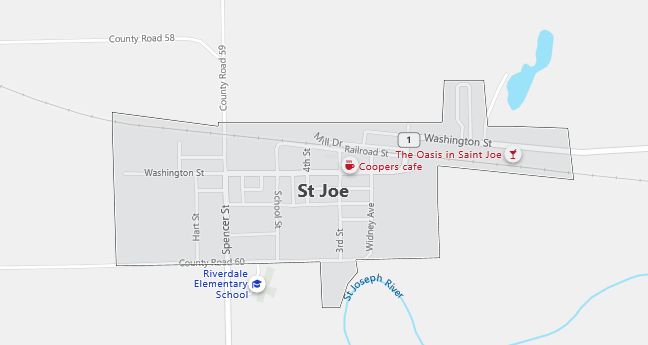 Map of Saint Joe, IN