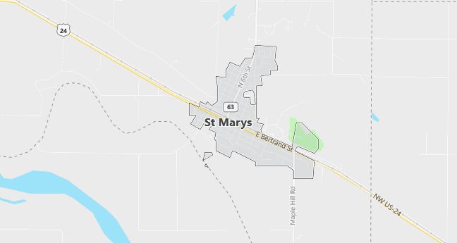 Map of Saint Marys, KS