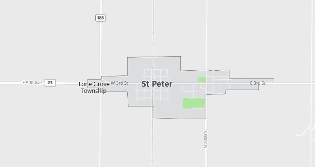 Map of Saint Peter, IL