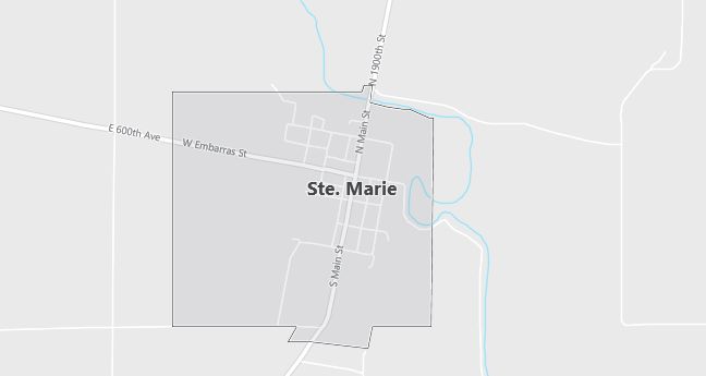 Map of Sainte Marie, IL