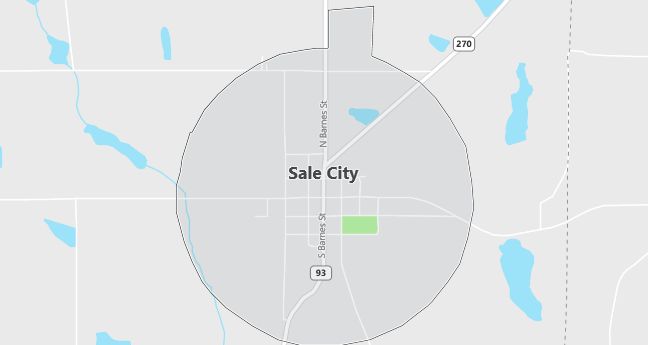 Map of Sale City, GA