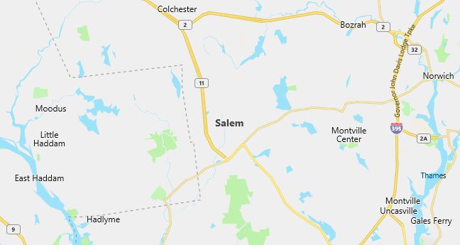 Map of Salem, CT