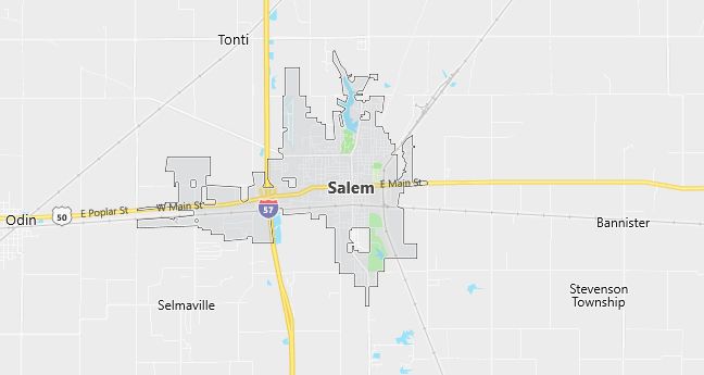 Map of Salem, IL