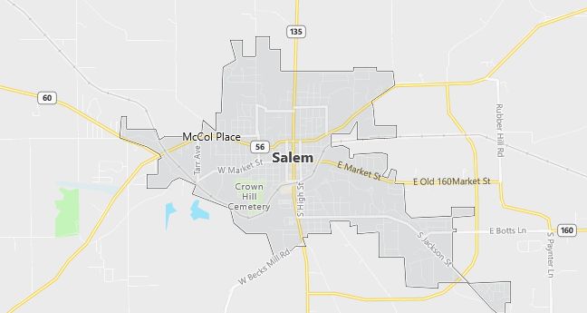 Map of Salem, IN