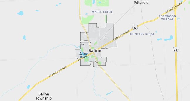 Map of Saline, MI