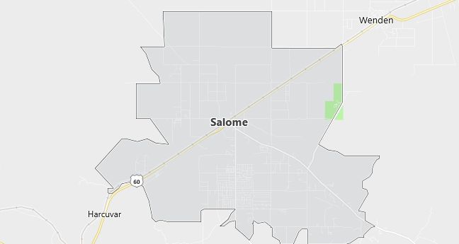 Map of Salome, AZ