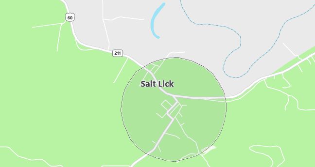 Map of Salt Lick, KY