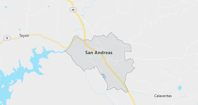 Map of San Andreas, CA