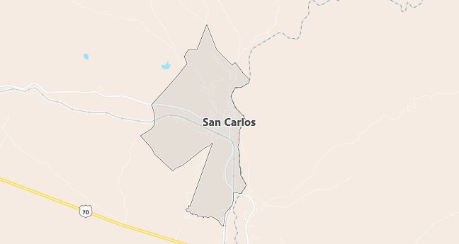 Map of San Carlos, AZ