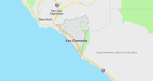 Map of San Clemente, CA