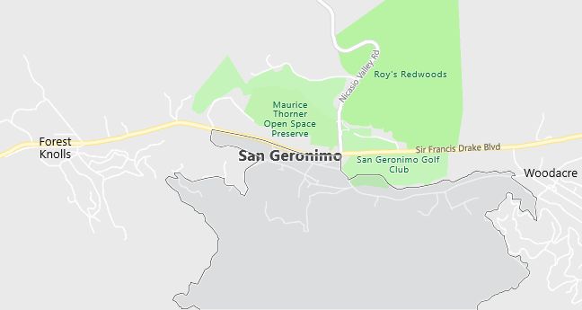 Map of San Geronimo, CA