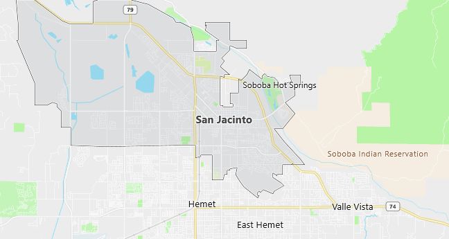 Map of San Jacinto, CA