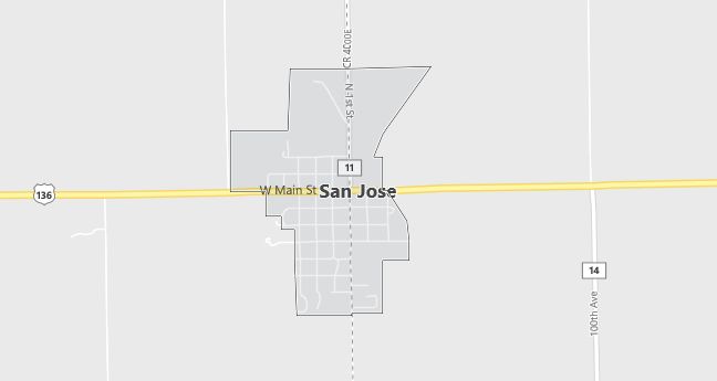 Map of San Jose, IL