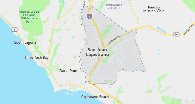 Map of San Juan Capistrano, CA