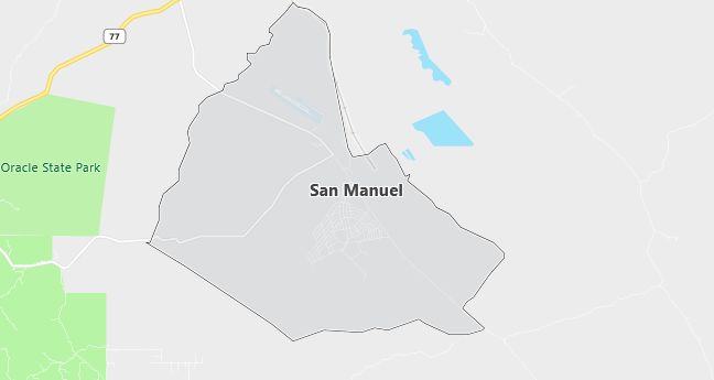 Map of San Manuel, AZ